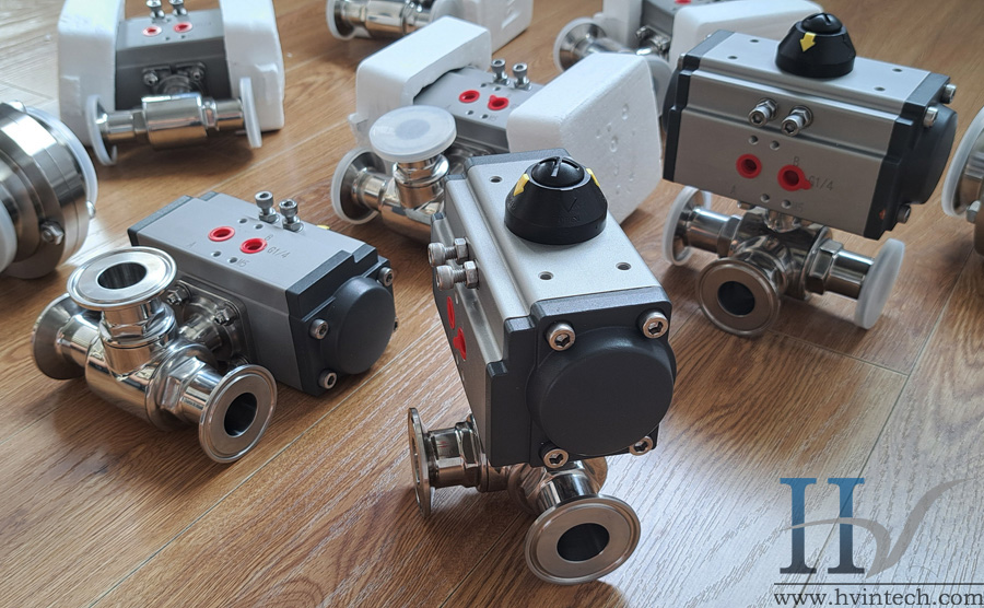 Pneumatic butterfly ball valve - Hung Vuong Intech
